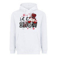 White let it snow sowman snowflake Heavyweight Hoodie - MaliasSmallBusiness