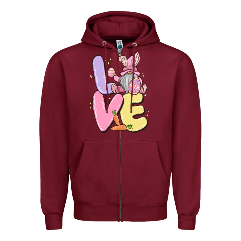 Love Easter Gnome Zipper Hoodie by MaliasSmallBusiness | Teevron