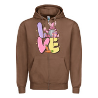 Chestnut love easter gnome Zipper Hoodie - MaliasSmallBusiness