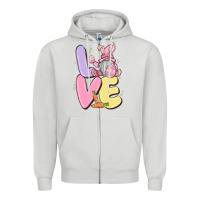 Dove Grey love easter gnome Zipper Hoodie - MaliasSmallBusiness