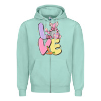 Seafoam love easter gnome Zipper Hoodie - MaliasSmallBusiness