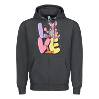 Smoke love easter gnome Zipper Hoodie - MaliasSmallBusiness