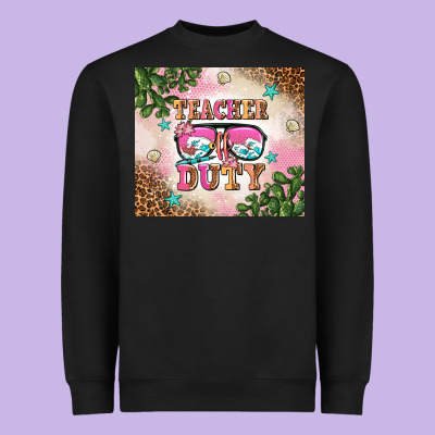 Teacher Of Duty Summer Break Heavyweight Sweatshirt Designed By Adodesignshop