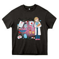 Asphalt stay healthy nurse Heavy Core Tee - MaliasSmallBusiness