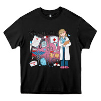 Black stay healthy nurse Heavy Core Tee - MaliasSmallBusiness