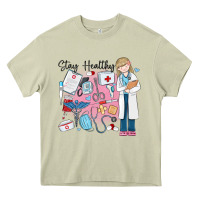 Mossy stay healthy nurse Heavy Core Tee - MaliasSmallBusiness