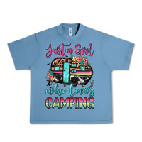 Pebble Blue just a girl who loves camping Urban Heavy Tee - JahusDesignShop
