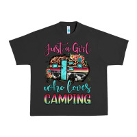 Pigment Black just a girl who loves camping Urban Heavy Tee - JahusDesignShop
