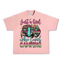 Salmon just a girl who loves camping Urban Heavy Tee - JahusDesignShop
