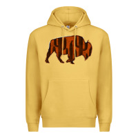 Antique Gold Red Cactus Bison Silhouette Premium Hoodie - Bettercallsaul