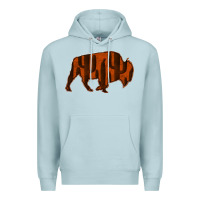 Blue Mist Red Cactus Bison Silhouette Premium Hoodie - Bettercallsaul