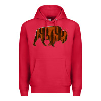 Cardinal Red Cactus Bison Silhouette Premium Hoodie - Bettercallsaul