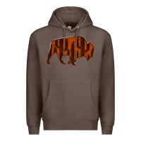 Coffee Red Cactus Bison Silhouette Premium Hoodie - Bettercallsaul