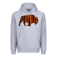 Heather Grey Red Cactus Bison Silhouette Premium Hoodie - Bettercallsaul