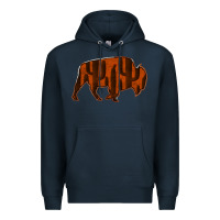 Navy Red Cactus Bison Silhouette Premium Hoodie - Bettercallsaul