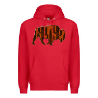 Red Red Cactus Bison Silhouette Premium Hoodie - Bettercallsaul