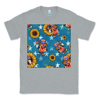 4th Of July Sunflowers Hotdog Seamless Pattern Classic Tee | Teevron
