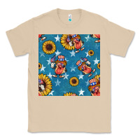 Mushroom 4th of july sunflowers hotdog seamless pattern Classic Tee - BundleAndBundleShop