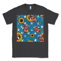 Smoke 4th of july sunflowers hotdog seamless pattern Classic Tee - BundleAndBundleShop