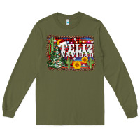 Army Green feliz navidad Long Sleeve Tee - AdoDesignShop