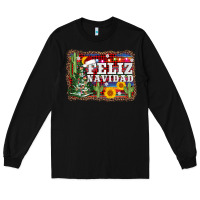 Black feliz navidad Long Sleeve Tee - AdoDesignShop