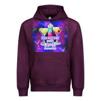 Mauve Wine pour decisions make great memories Urban Hoodie - TumblerDesignByShophia