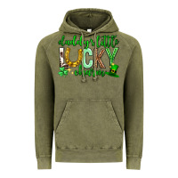 Vintage Olive St. Patrick's Day Daddy's little lucky charm Vintage Hoodie - Neo Western
