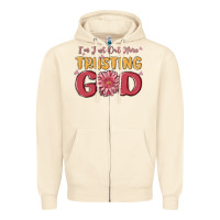 Sandshell i’m just out here trusting god Zipper Hoodie - MaliasSmallBusiness