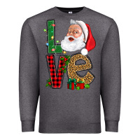Charcoal Heather Love With Santa Portrait Premium Sweatshirt - BundleAndBundleShop