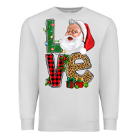 Dove Grey Love With Santa Portrait Premium Sweatshirt - BundleAndBundleShop