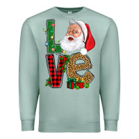 Seafoam Love With Santa Portrait Premium Sweatshirt - BundleAndBundleShop