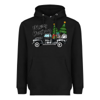 Black merry christmas truck Heavyweight Hoodie - MaliasSmallBusiness