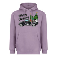 Lavender merry christmas truck Heavyweight Hoodie - MaliasSmallBusiness