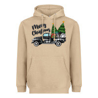Mushroom merry christmas truck Heavyweight Hoodie - MaliasSmallBusiness