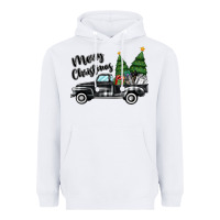 White merry christmas truck Heavyweight Hoodie - MaliasSmallBusiness