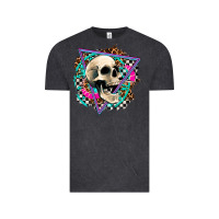 Vintage Black race skull Vintage Tee - AdoDesignShop