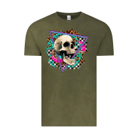 Vintage Olive race skull Vintage Tee - AdoDesignShop