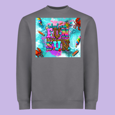 Summer Break And School Heavyweight Sweatshirt Designed By Adodesignshop