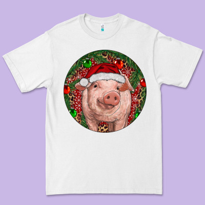 Pig Christmas Premium Tee Designed By Ranaportraitstore