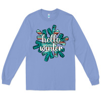 Colony Blue hello winter Long Sleeve Tee - AdoDesignShop