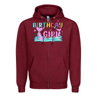 Burgundy birthday girl Zipper Hoodie - MaliasSmallBusiness