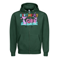 Sports Green birthday girl Zipper Hoodie - MaliasSmallBusiness