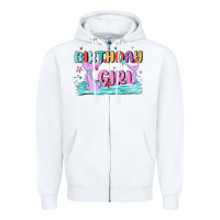 White birthday girl Zipper Hoodie - MaliasSmallBusiness