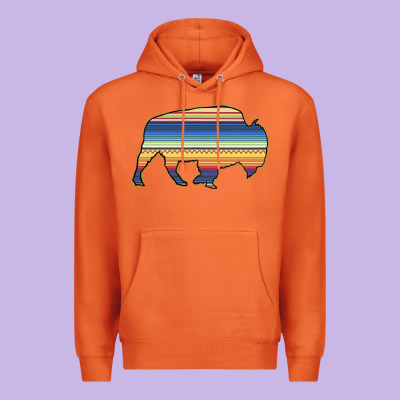 Aztec Bison Silhouette Premium Hoodie Designed By Bettercallsaul