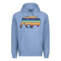 Colony Blue Aztec Bison Silhouette Premium Hoodie - Bettercallsaul