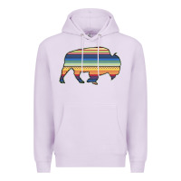 Lilac Aztec Bison Silhouette Premium Hoodie - Bettercallsaul
