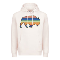 Pale Pink Aztec Bison Silhouette Premium Hoodie - Bettercallsaul