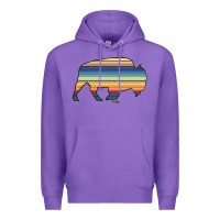 Purple Aztec Bison Silhouette Premium Hoodie - Bettercallsaul