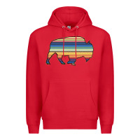 Red Aztec Bison Silhouette Premium Hoodie - Bettercallsaul