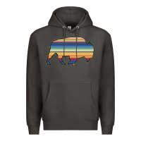 Smoke Aztec Bison Silhouette Premium Hoodie - Bettercallsaul